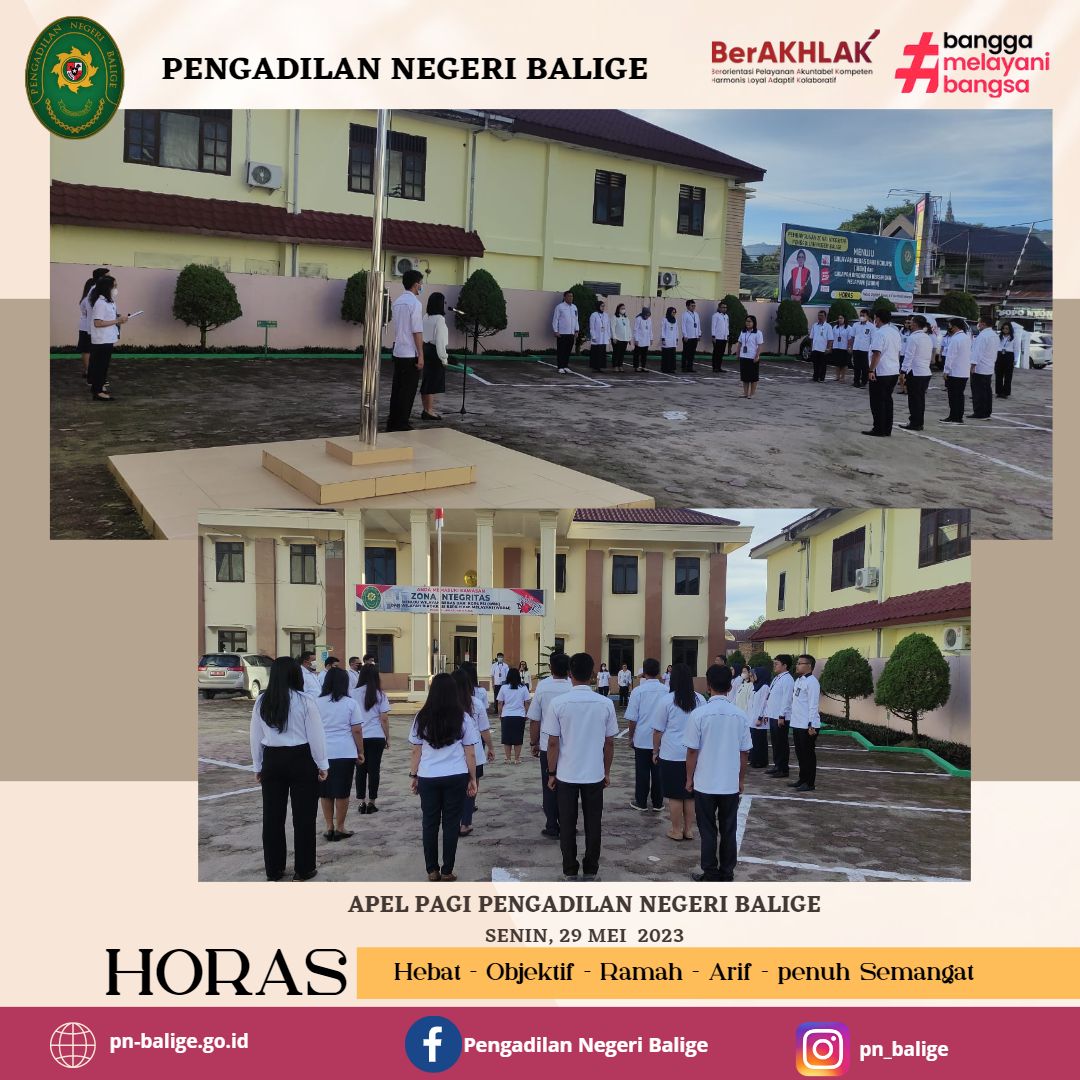 Apel Pagi PN Balige Pada Hari Senin 29/05/2023
